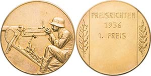 Drittes Reich  Vergoldete Bronzemedaille ... 