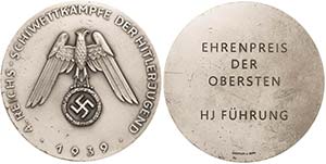 Drittes Reich  Versilberte Zinkmedaille 1939 ... 