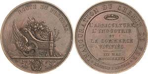 Eisenbahnen  Bronzemedaille 1836 (Hart) ... 