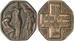 Erster Weltkrieg  Bronzegußmedaille 1915 ... 