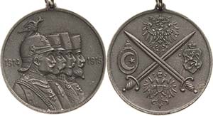 Erster Weltkrieg  Weißmetallmedaille 1916 ... 
