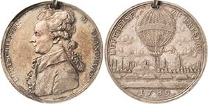 Luft- und Raumfahrt  Silbermedaille 1789 ... 