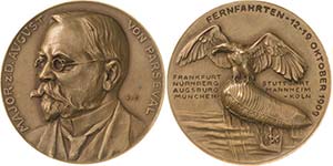 Luft- und Raumfahrt  Bronzemedaille 1909 (K. ... 