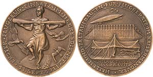 Luft- und Raumfahrt  Bronzegußmedaille 1911 ... 