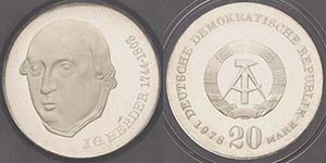 Gedenkmünzen Polierte Platte  20 Mark 1978. ... 