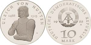 Gedenkmünzen Polierte Platte  10 Mark 1988. ... 