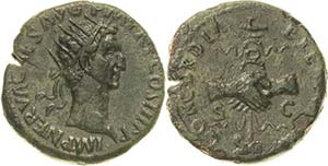 Kaiserzeit Nerva 96-98 Dupondius 96/98, Rom ... 