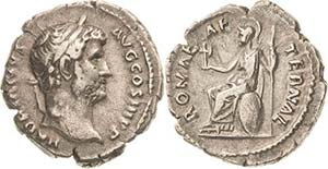 Kaiserzeit Hadrian 117-138 Denar 134/138, ... 