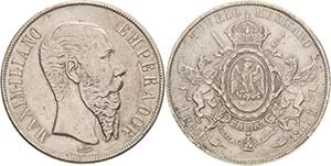 Mexiko Maximilian 1864-1867 Peso 1867, ... 