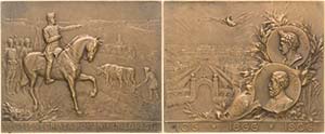 Rumänien Karl I. 1881-1914 Bronzeplakette ... 