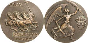 Ungarn Medaillen Bronzegussmedaille 1936 (I. ... 