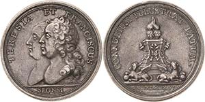 Habsburg Karl VI. 1711-1740 Silbermedaille ... 