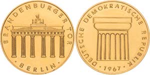 Berlin  Goldmedaille 1967. Brandenburger Tor ... 