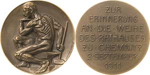 Chemnitz  Bronzegußmedaille 1911 (A. ... 