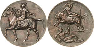 Dresden  Bronzegußmedaille 1914 (Georg ... 