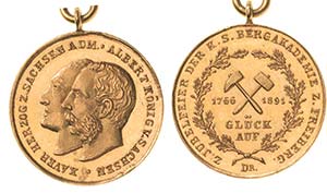 Freiberg  Goldmedaille 1891 (Diller) ... 