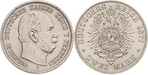 Preußen Wilhelm I. 1861-1888 2 Mark 1877 C  ... 