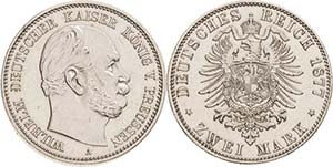 Preußen Wilhelm I. 1861-1888 2 Mark 1877 A  ... 