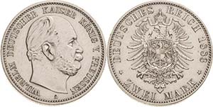 Preußen Wilhelm I. 1861-1888 2 Mark 1883 A  ... 