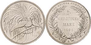 Deutsch-Neuguinea  5 Neu-Guinea Mark 1894 A  ... 