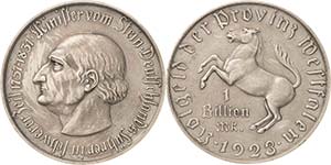 Westfalen  1 Billion Mark 1923. Freiherr vom ... 