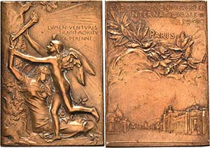 Ausstellungen  Vergoldete Bronzeplakette ... 