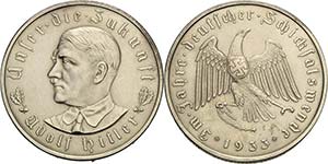 Drittes Reich  Silbermedaille 1933 (O. ... 