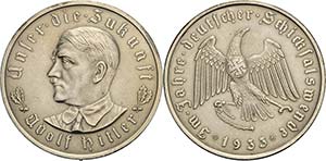 Drittes Reich  Silbermedaille 1933 (O. ... 