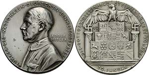 Drittes Reich  Zinkmedaille 1934. Adolf ... 