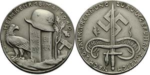 Drittes Reich  Zinkmedaille 1940 (K. Goetz) ... 