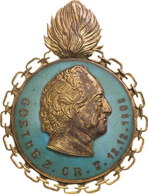 Freimaurer  Emailliertes Bronzemedaillon ... 