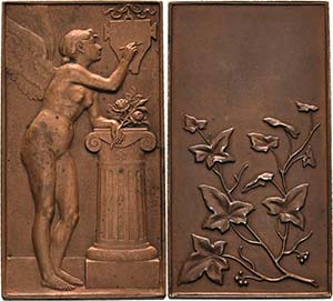 Jugendstil  Bronzeplakette o.J. (um 1900) ... 