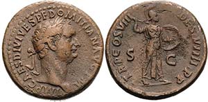 Kaiserzeit Domitian 81-96 As 81, Rom Kopf ... 