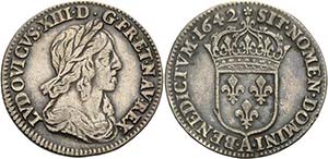Frankreich Ludwig XIII. 1610-1643 1/12 Ecu ... 