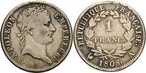 Frankreich Napoleon I. 1804-1814, 1815 Franc ... 