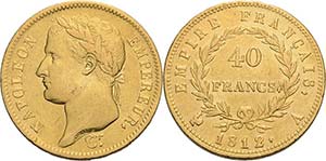 Frankreich Napoleon III. 1852-1870 40 Francs ... 