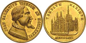 Italien-Mailand Medaillen Vergoldete ... 