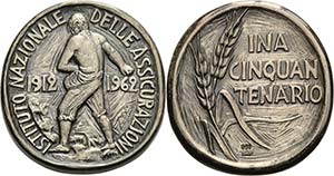 Italien-Medaillen  Silbergussmedaille 1962. ... 