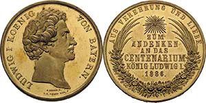 Bayern Ludwig I. 1825-1848 Vergoldete ... 