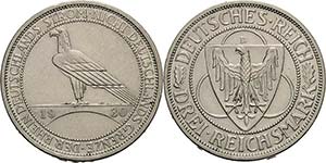 Gedenkausgaben  3 Reichsmark 1930 D ... 