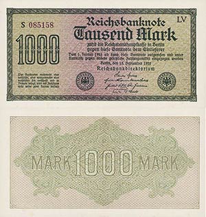 Deutsches Reich bis 1945 Geldscheine der ... 