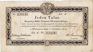 Ausland Polen 1 Talar 1.12.1810. Für das ... 
