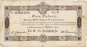 Ausland Polen 2 Talary 1.12.1810. Für das ... 