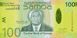 Ausland Samoa 2 Tala (1990). 5, 10, 20, 50 ... 