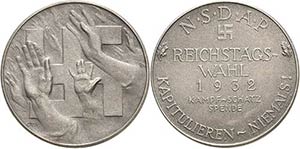 Drittes Reich  Silbermedaille 1932 ... 