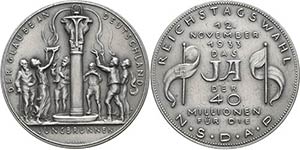 Drittes Reich  Zinkmedaille 1933 (Karl ... 