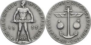 Drittes Reich  Zinkmedaille 1935 (Karl ... 