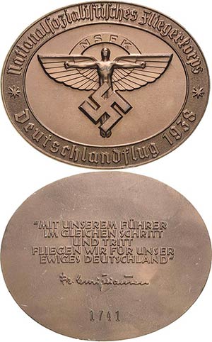 Drittes Reich  Bronzierte Aluminiummedaille ... 