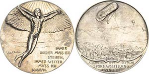 Luft- und Raumfahrt  Silbermedaille 1899 ... 