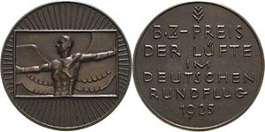 Luft- und Raumfahrt  Bronzemedaille 1925 (L. ... 